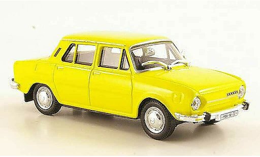 Skoda 110 Base 1/43 Abrex geel 1969 modelauto