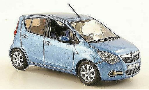 Opel Agila B 1/43 Schuco blauw 2008 modelauto