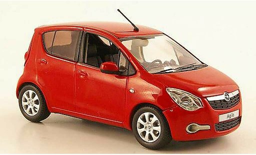 Opel Agila B 1/43 Schuco rood 2008 modelauto
