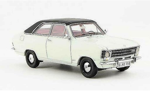 Opel Olympia A 1/43 Neo LS wit/zwart 2-Turer 1970 modelauto