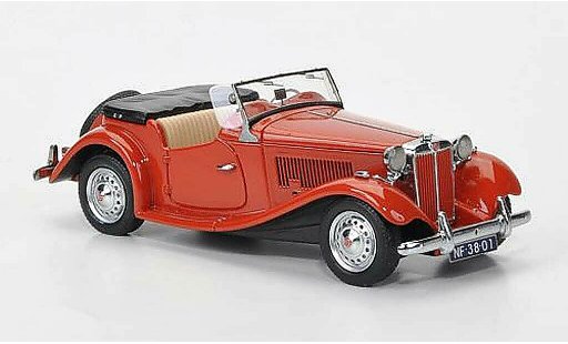MG TD MkII 1/43 Neo rood LHD 1950 modelauto
