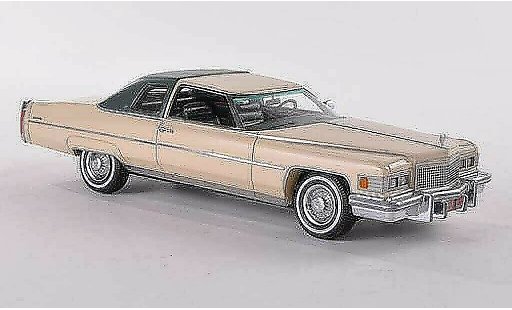 Cadillac Deville Sedan 1/43 Neo 1976 beige/matgrijsgroen modelauto