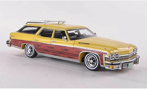 Buick Estate Station Wagon 1/43 Neo geel/Holzoptik 1974 modelauto