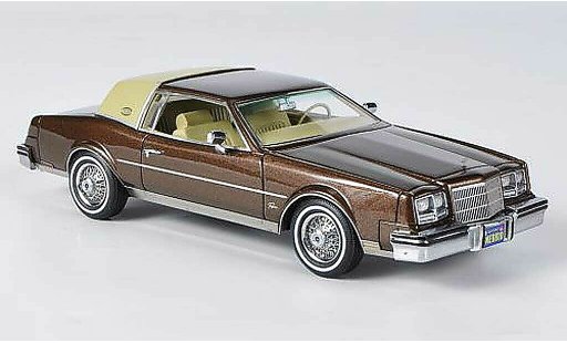 Buick Riviera coupe 1/43 Neo 1982 bruin/beige modelauto