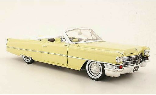 Cadillac Deville Convertible 1/18 Jada Toys Cabriolet geel 1963 modelauto