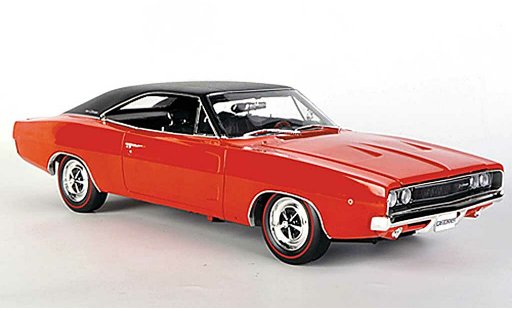 Dodge Charger 1968 1/18 Ertl rood/matzwart modelauto