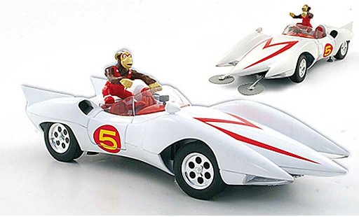 Mach 5 Speed Racer Base 1/18 Ertl wit modelauto