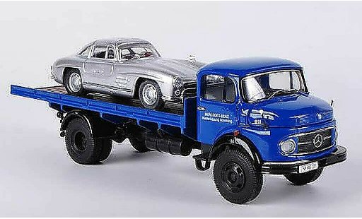 Mercedes LP 911 Base 1/43 Premium ClassiXXs Flachlaadbak + MB 300SL MB-Niederlassung modelauto