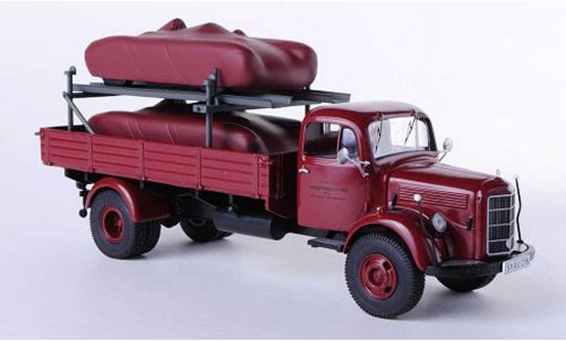Mercedes L3500 Base 1/43 Premium ClassiXXs laadbak Porsche met 2 verhullten Spydern modelauto