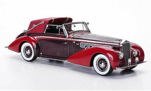 Delage D8-120 Cabriolet 1/43 Minichamps rood/rood 1939 modelauto