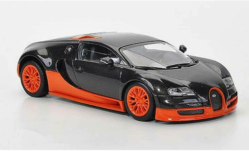 Bugatti Veyron Super Sport 1/43 Minichamps grijs/oranje avec Figur 2011 modelauto