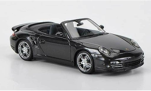 Porsche 911 Turbo 1/43 Minichamps cabriolet (II) grijs avec Figur 2009 modelauto