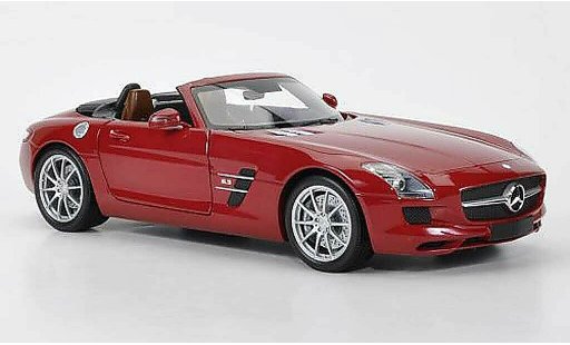 Mercedes SLS Roadster 1/18 Minichamps AMG rood 2011 modelauto