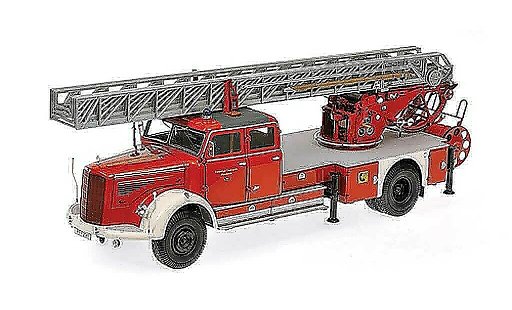Mercedes L 6600 Base 1/18 Minichamps DL30 Brandweer Pforzheim Drehleiter 1950 modelauto