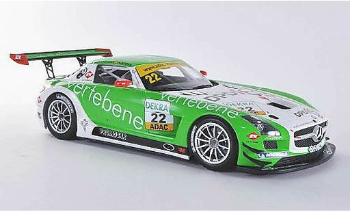 Mercedes SLS GT3 1/18 Minichamps AMG No.22 MS Racing D.Sigacev / F.Stoll ADAC GT Masters-Saison 2011 modelauto