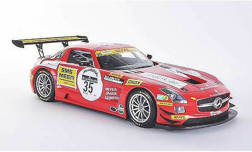 Mercedes SLS GT3 1/18 Minichamps AMG No.35 Team zwart Falcon K.Heyer / T.Jager / S.Lemeret 24h Spa 2011 modelauto