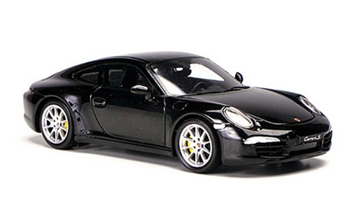 Porsche 911 S 1/43 Spark Carrera zwart 2012 modelauto