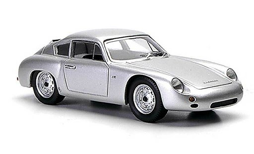 Porsche 356 1960 1/43 Spark B 1600 GTL Coupe Abarth grijs modelauto