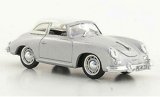 Porsche 356 1952 1/43 Brumm Hardtop wit/grijs modelauto
