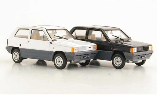 Fiat Panda Coffret 1/43 Brumm 2er-Set: 30 wit en 45 zwart 1980 modelauto