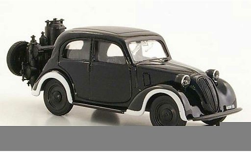 Fiat 1100 Berlina 1/43 Brumm Gassogeno zwart modelauto