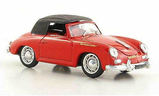 Porsche 356 1950 1/43 Brumm Speedster rood geslotenes kap modelauto