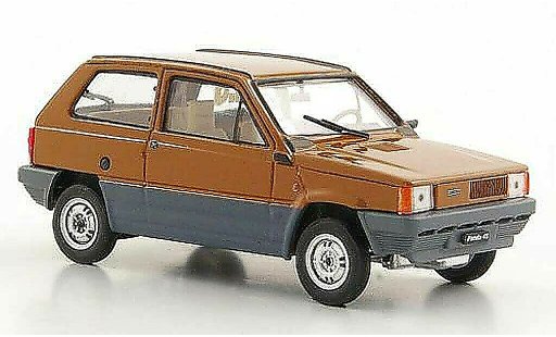 Fiat Panda 45 1/43 Brumm bruin 1980 modelauto