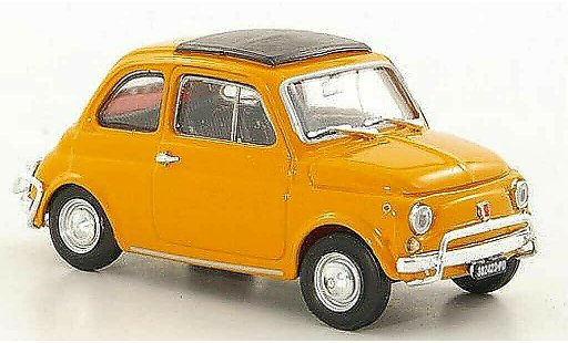 Fiat 500 L 1/43 Brumm geel 1968 modelauto