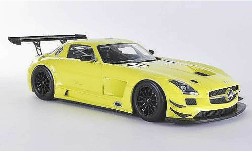 Mercedes SLS GT3 1/18 Minichamps AMG Street geel 2011 modelauto