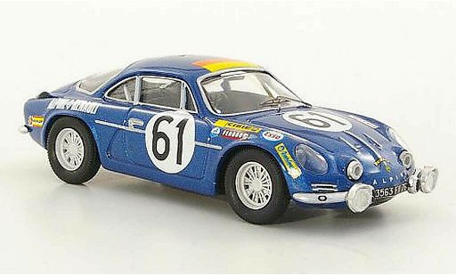 Alpine A110 rallye 1/43 Trofeu 1300 No.61 Nusbaumer / Bourdon 24h Le Mans 1968 modelauto