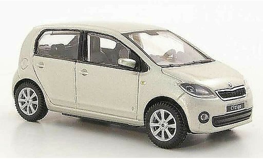 Skoda Citigo 5 portes 1/43 Abrex grijs beige 5- 2012 modelauto