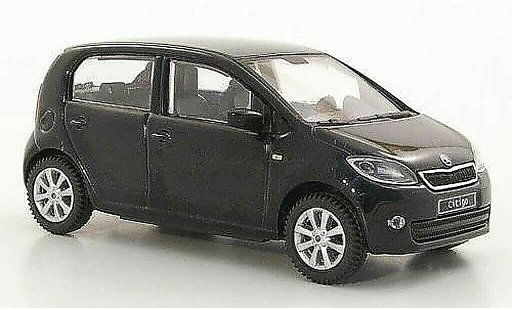 Skoda Citigo 5 portes 1/43 Abrex zwart 5- 2012 modelauto