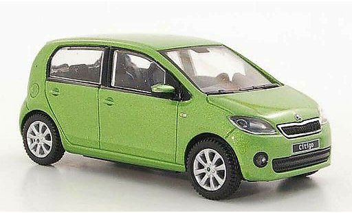 Skoda Citigo 5 portes 1/43 Abrex groen 5- 2012 modelauto