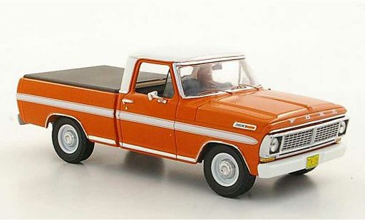 Ford F-100 Pickup 1/43 Premium X F 100 oranje/wit avec Laderaumabdeckung 1978 modelauto