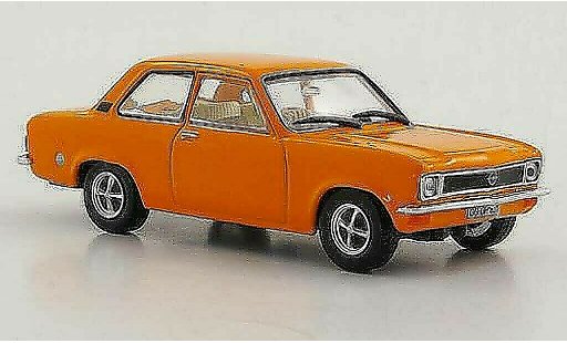 Opel Ascona A Base 1/43 Hachette oranje 2-portes (ohne Magazin) 1970 modelauto