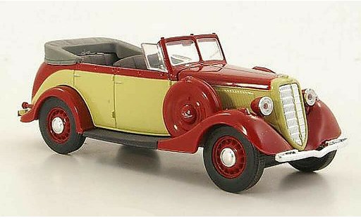 Gaz M1 Phaeton 1/43 Nash Avtoprom beige/rood geoffnetes kap modelauto