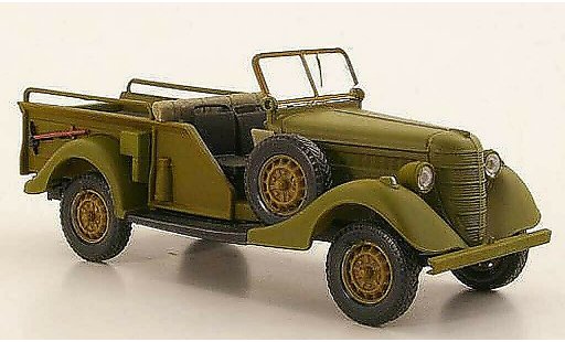 Gaz 61-417 Ouvert 1/43 Nash Avtoprom mat groen geoffnetes kap modelauto