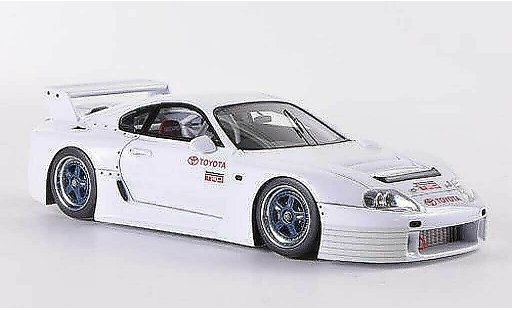Toyota Supra GT LM 1/43 HPI wit N.Nagasaka Testfahrzeug Fuji 1996 modelauto