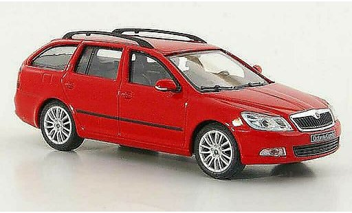 Skoda Octavia Combi 1/43 Abrex II rood 2008 modelauto