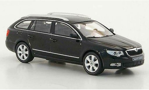 Skoda Superb 2009 1/43 Abrex Combi zwart modelauto