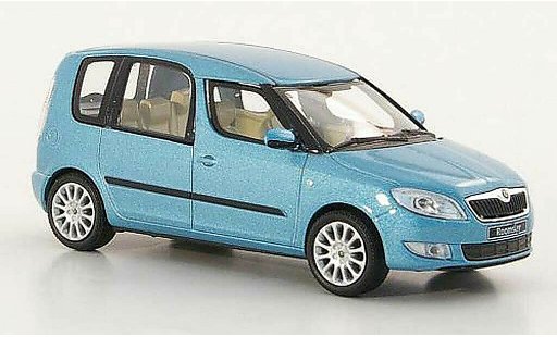 Skoda Roomster Base 1/43 Abrex blauw 2010 modelauto