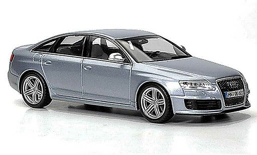Audi RS6 avant 1/43 Minichamps grijs blauw 2008 modelauto