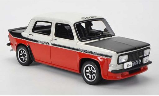Simca 1000 Rallye 2 SRT 1/18 Ottomobile Rally 2 Coupe 77 wit/rood/matzwart modelauto