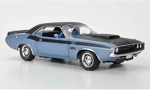 Dodge Challenger 1970 1/18 Highway 61 T/A blauwgrijs/mat zwart modelauto