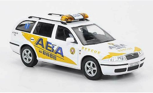 Skoda Octavia Livree Flotte 1/43 Abrex ABA Rescue 2004 modelauto