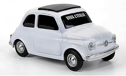 Fiat 500 D 1/43 Brumm VIVA Italia wit 1960 modelauto
