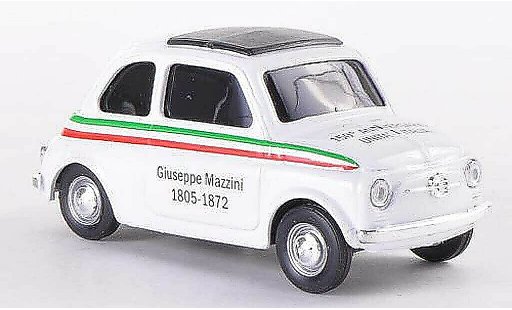 Fiat 500 L 1/43 Brumm VIVA Italia wit 150 Jahre D'Italia 1805-1872 1970 modelauto