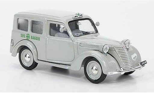 Fiat 1100 Berlina 1/43 Brumm groenes Kreuz SVS Baggio 1948-1950 modelauto