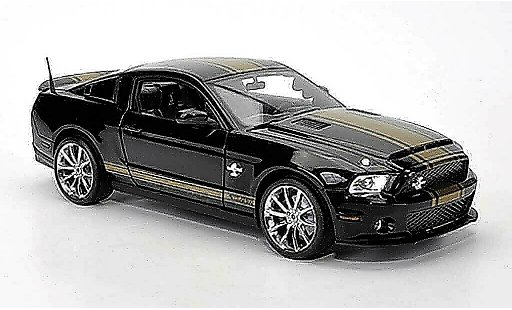 Shelby GT 500 2012 1/18 Shelby Collectibles Super Snake zwart avec goldenen bandes modelauto