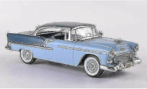 Chevrolet Bel Air Coupe 1/43 Vitesse 1955 2-Door Hardtop blauw grijs/blauw grijs modelauto